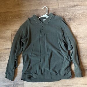 L.L. Bean Dark Green Long Sleeve Polo